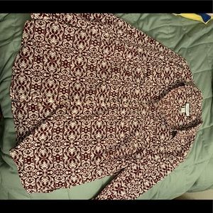 Women’s Petite Red Floral print blouse